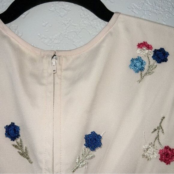 ModCloth Blush‎ Dreamy Details Embroidered Beaded Mini Dress Size Small - Picture 9 of 10